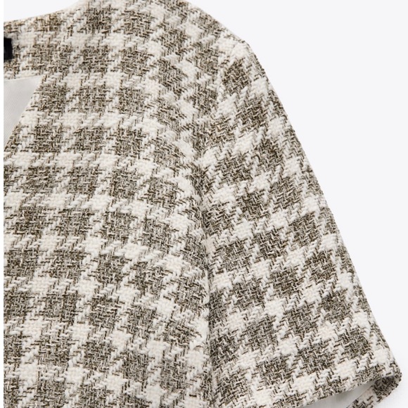 ZARA CUT OUT PLAID DRESS - Picture 11 of 15